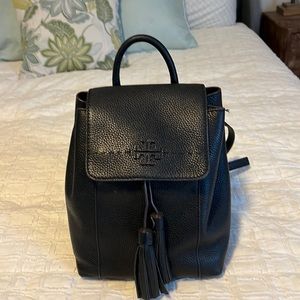 Tory Burch leather black mini backpack